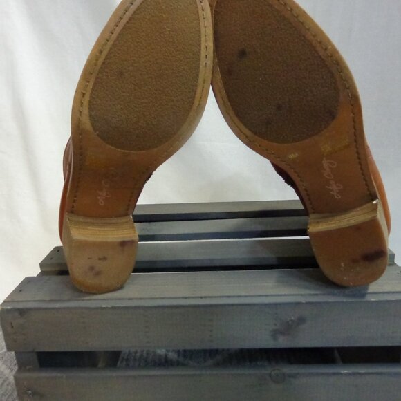 Arturo Chiang Size 9M Masin Orangish Brown Leather Boots - Picture 12 of 16